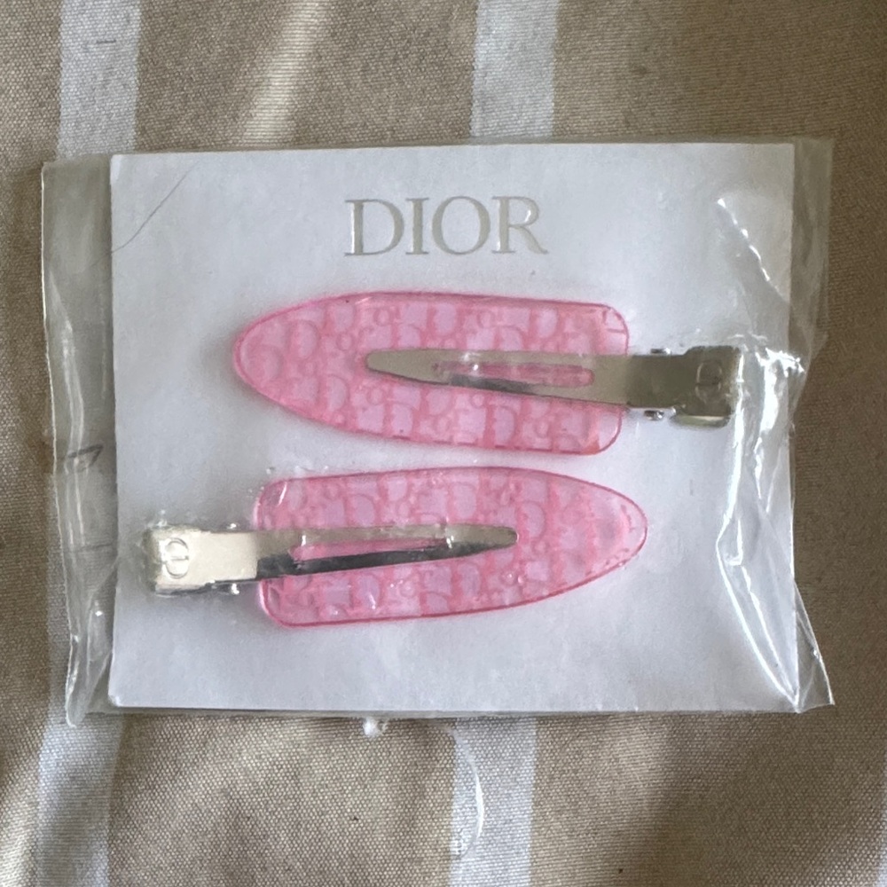 Dior Pink Hair Barrettes